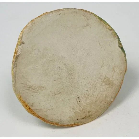 VTG 1.5" Miniature Ceramic Handpainted Mouse & Mushroom Figurine Tan Gray Green - Picture 4 of 4